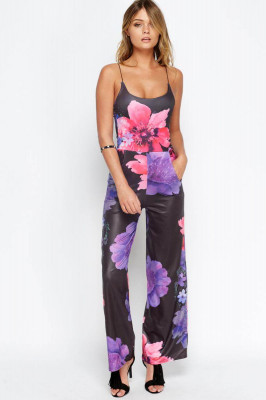 Floral Wide Leg Jumpsuit